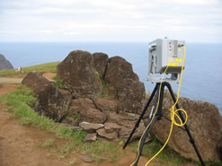 D. Wellman Surveying Orongo Easter Island